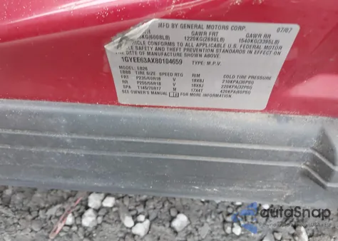 2008 Cadillac Srx V8 z USA, uszkodzony, nr VIN 1GYEE63AX80104659